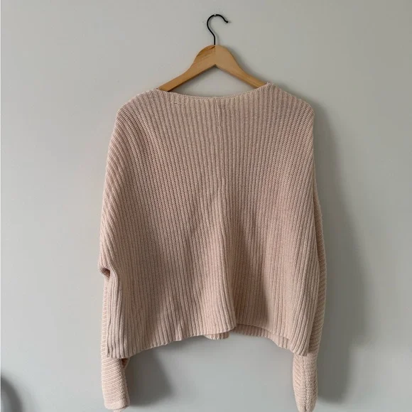 AMERICAN EAGLE | Beige V-Neck Button Cardigan Sweater (size L/XL) - Picture 2 of 3